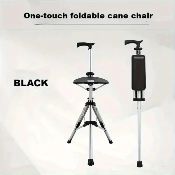 Multifunctional Folding Cane with Stool