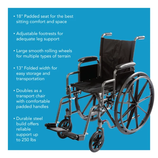 Carex Wheelchair  Lightweight and Versatile Mobility Assistance
