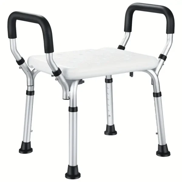 Adjustable Shower Chair with Armrests