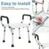 Adjustable Shower Chair with Armrests
