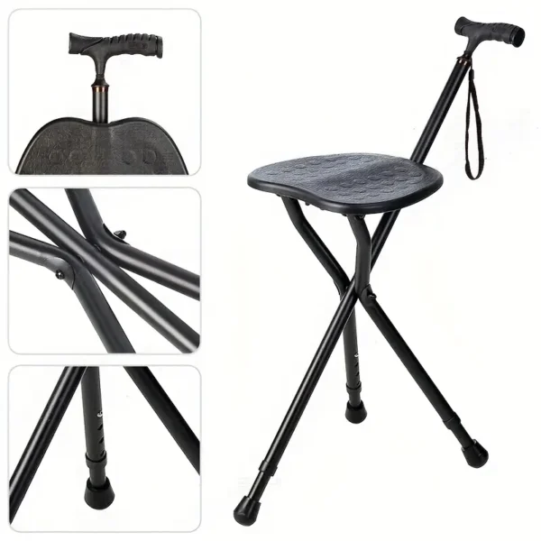 Durable Folding Walking Stick Chair